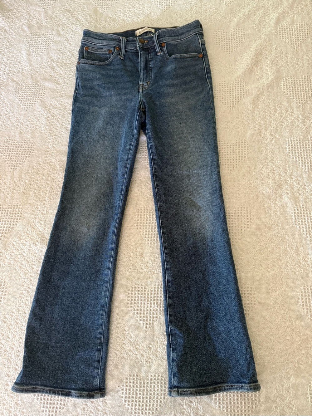 Madewell Cali Demi Bootcut Denim Blue Jeans (26)